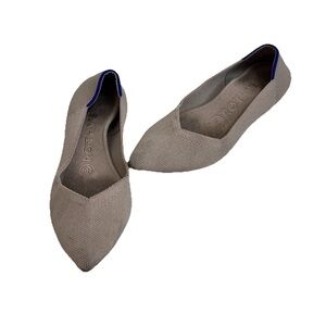 ROTHY'S The Point Shoes Women 6 Beige Nude Ballet Flats Slip On Lightweight